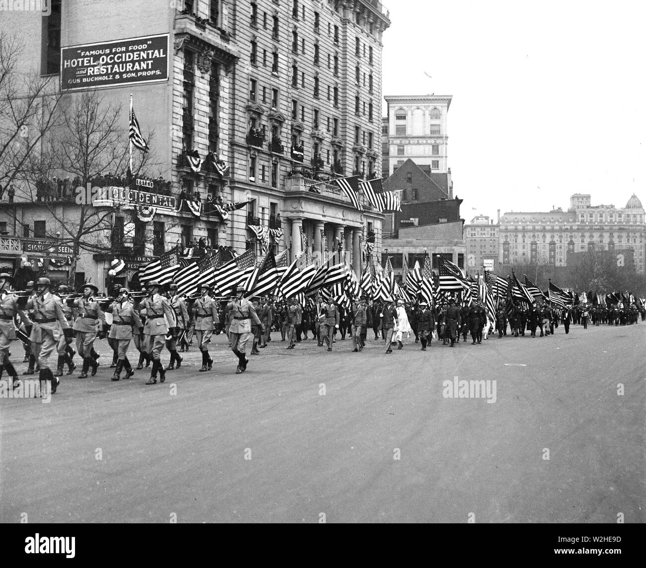 Franklin D. Roosevelt - Franklin D. Roosevelt Einweihung. Parade. Washington, D.C., 4. März 1933 Stockfoto