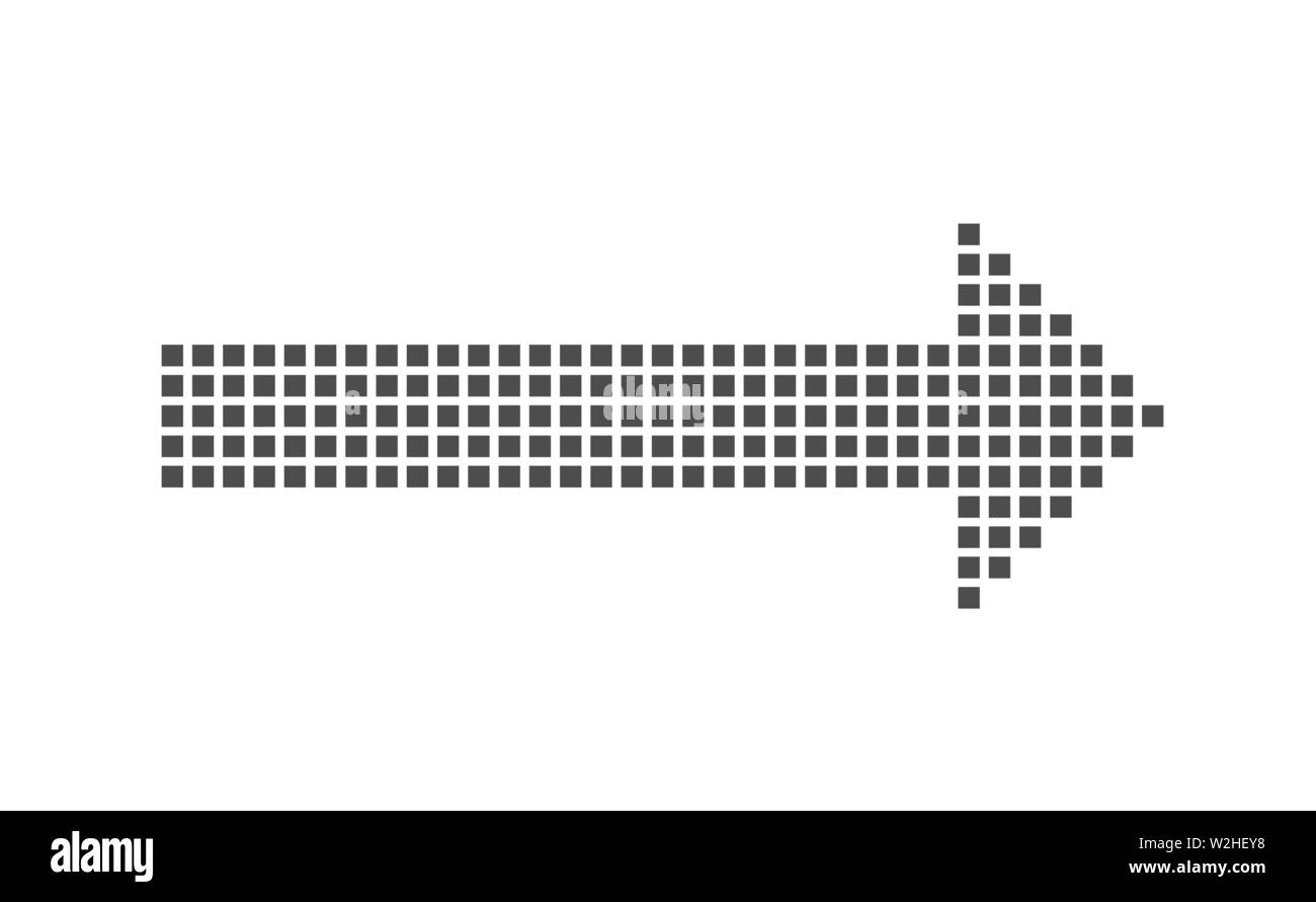 Gestrichelter Pfeil Symbol gesetzt. Schwarze Pfeile, Richtung Cursor