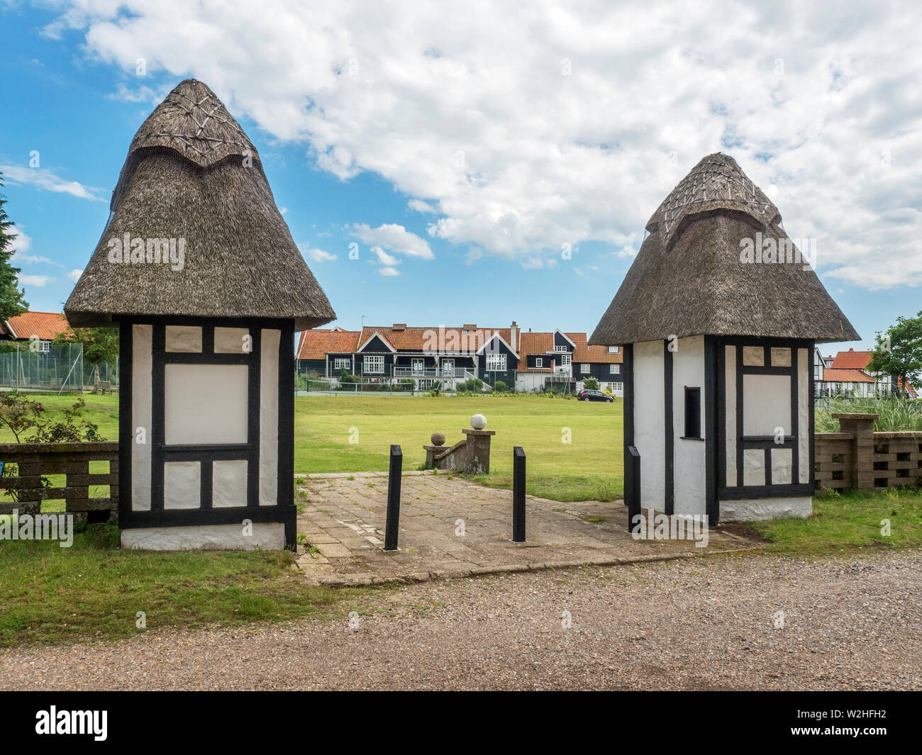 Damme Country Club durch das Meer bei Damme Suffolk England Stockfoto