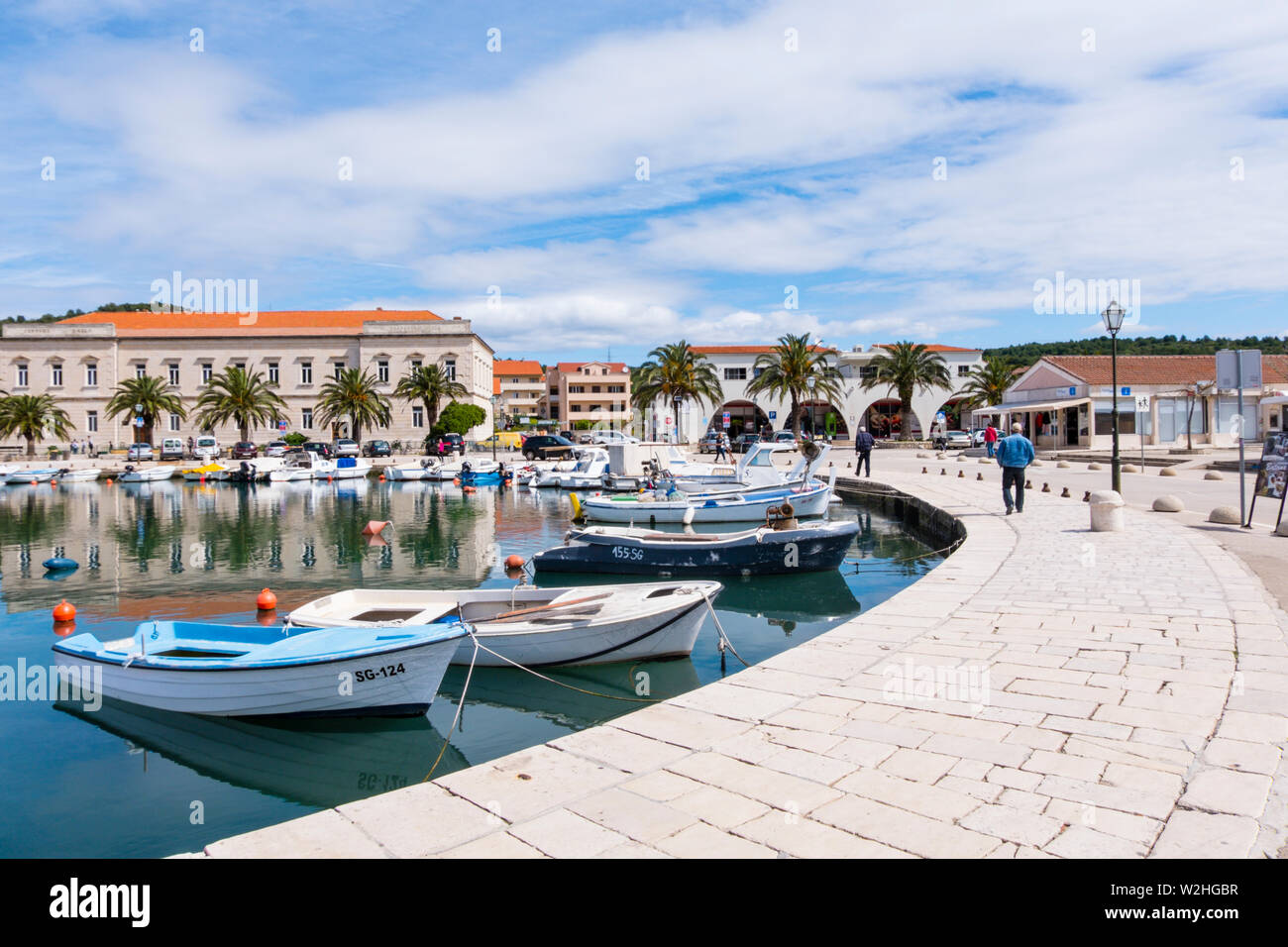 Boote, Hafen, Stari Grad, Hvar, Dalmatien, Kroatien Stockfoto
