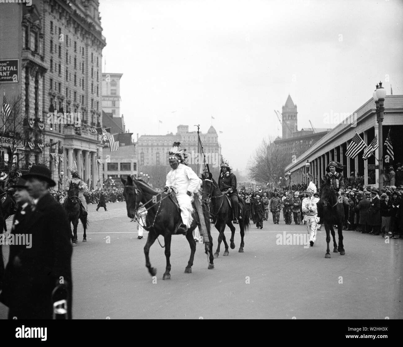 Franklin D. Roosevelt - Franklin D. Roosevelt Einweihung. Parade. Washington, D.C., 4. März 1933 Stockfoto