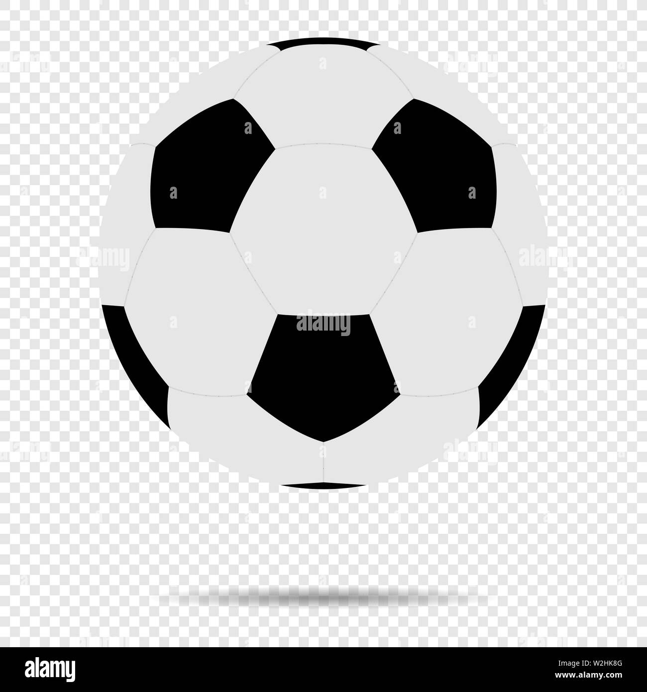 Fußball mit klassischem Design isoliert auf Transparenten Hintergrund. Vector Illustration eps 10. Stock Vektor