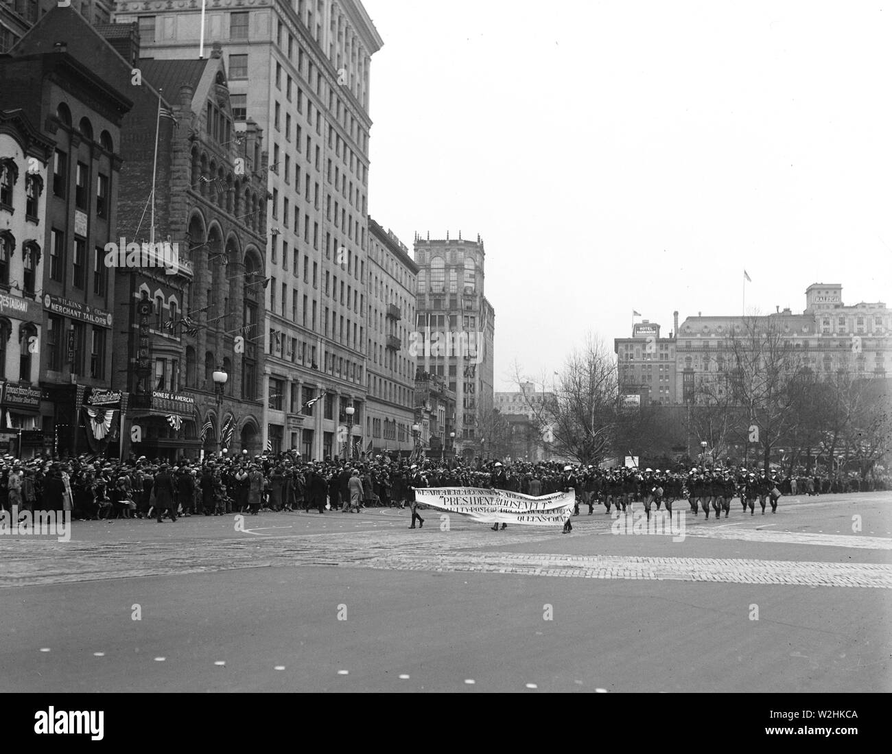 Franklin D. Roosevelt - Franklin D. Roosevelt Einweihung. Parade. Washington, D.C., 4. März 1933 Stockfoto