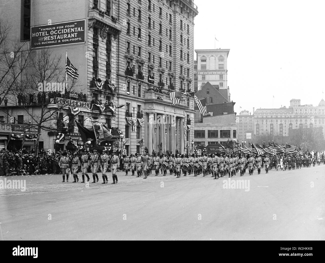 Franklin D. Roosevelt - Franklin D. Roosevelt Einweihung. Parade. Washington, D.C., 4. März 1933 Stockfoto