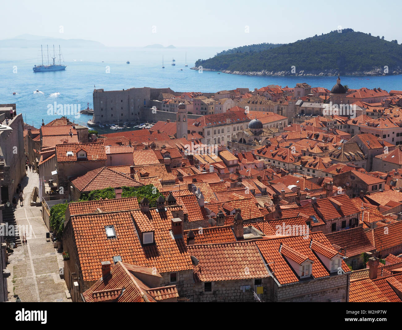 Terrakotta Dächer der Altstadt Dubrovnik. Stockfoto