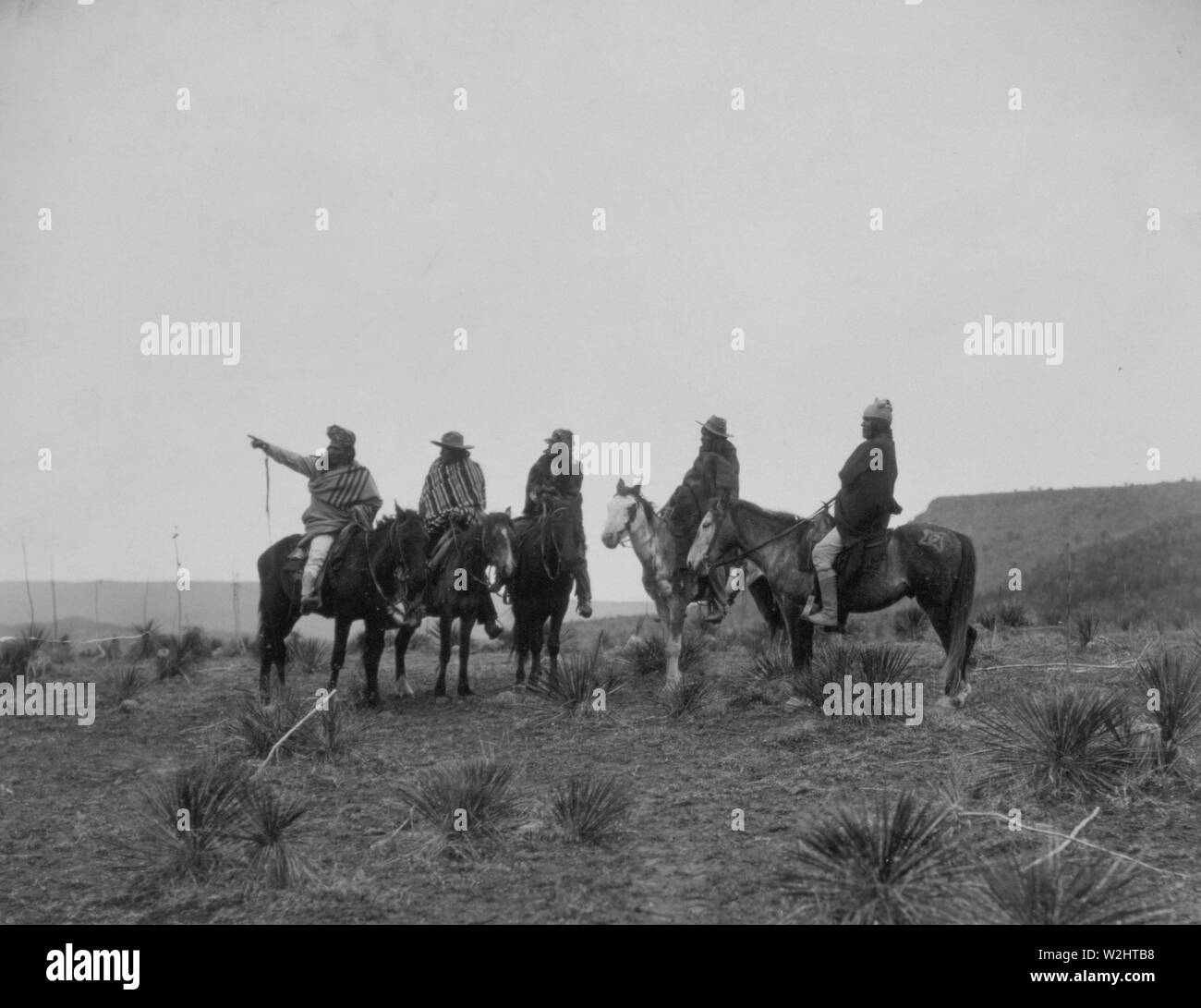 Edward S. Curtis Indianer - Die verlorene Spur - - Apache Ca. 1903 Stockfoto