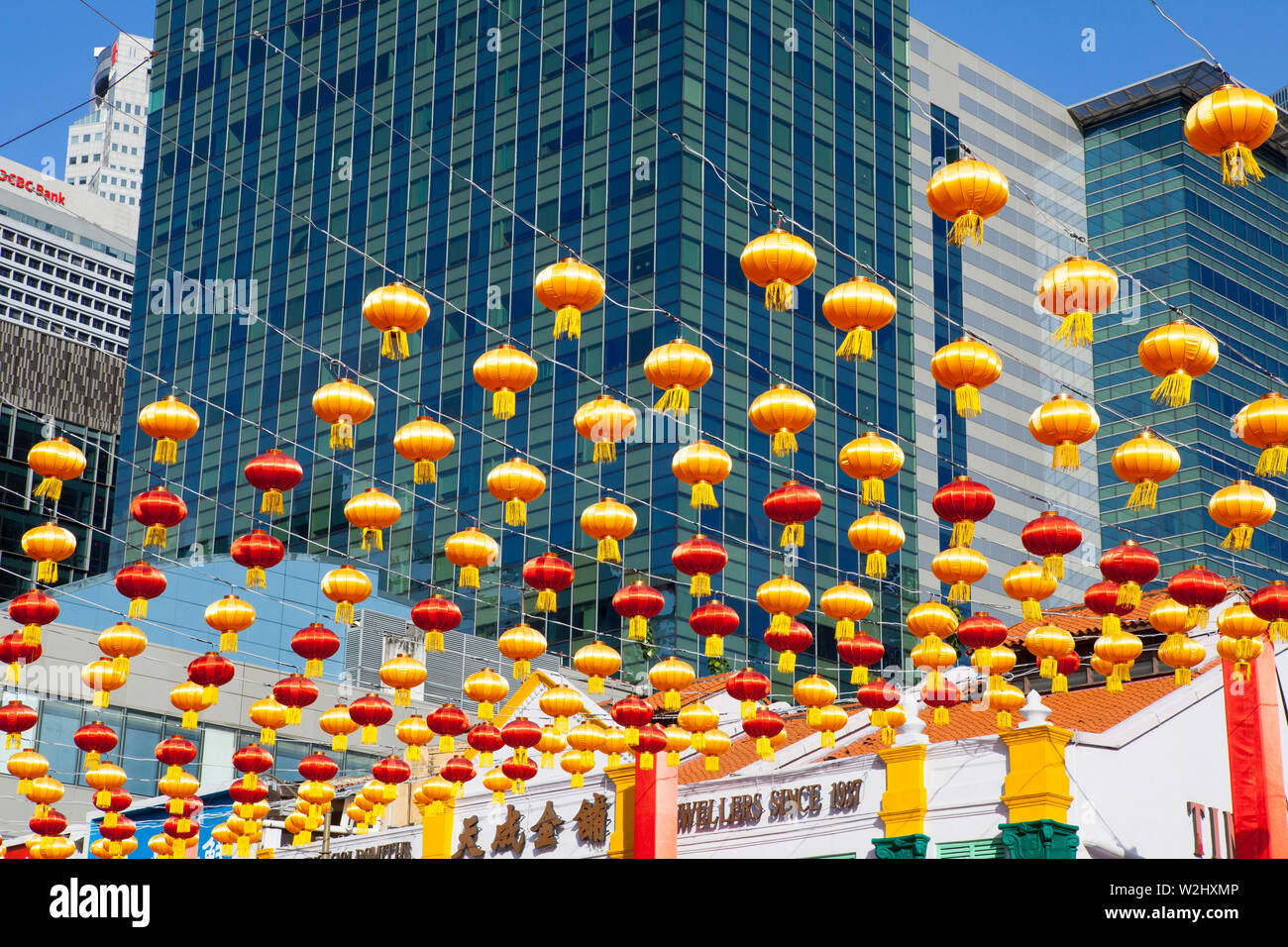 Das chinesische Neujahr feiern, China Town, Singapur Stockfoto