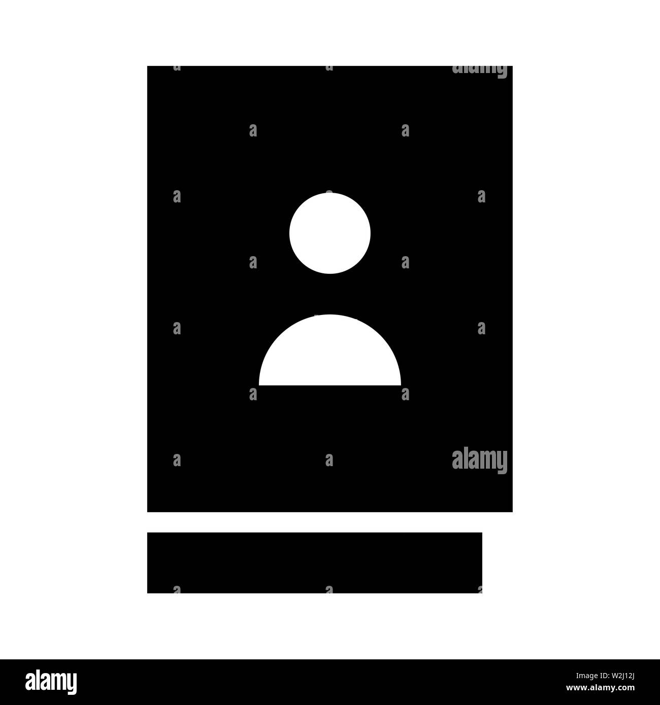 Kontakte Buchsymbol. flachbild Abbildung: Kontakte Buchen sie Vektor Symbol für Web, Muster, Design, etc. Stockfoto