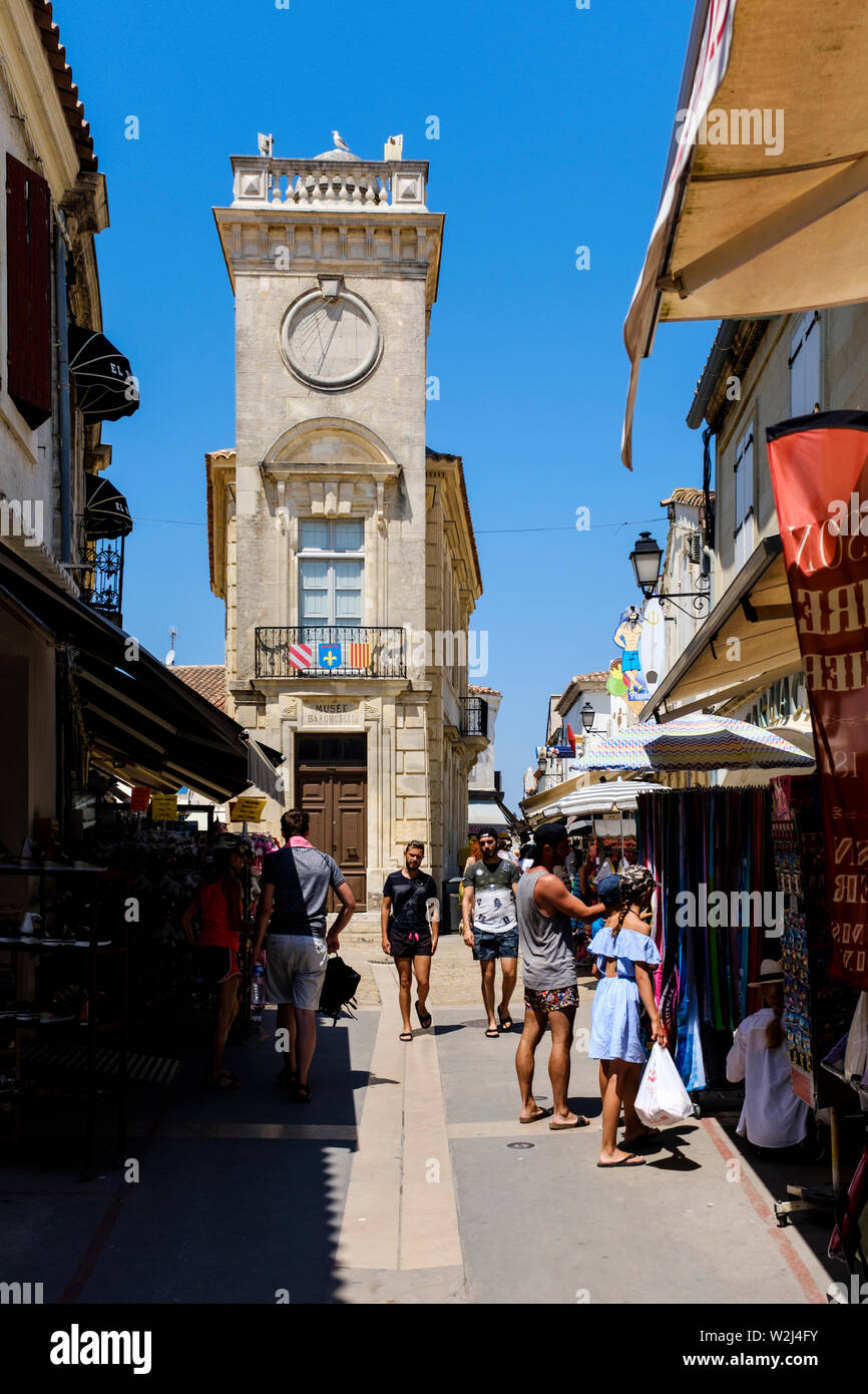 Saintes-Maries-de-la-Mer, der Hauptstadt der Region Camargue, Südfrankreich. Stockfoto