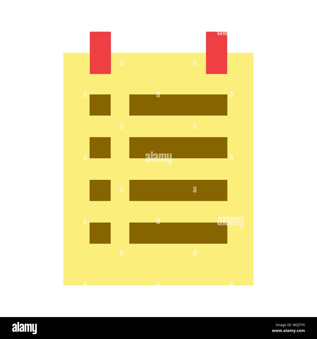 Medizinische Liste Symbol. flachbild Abbildung der medizinischen Liste vektor Symbol für Web, Muster, Design, etc. Stockfoto