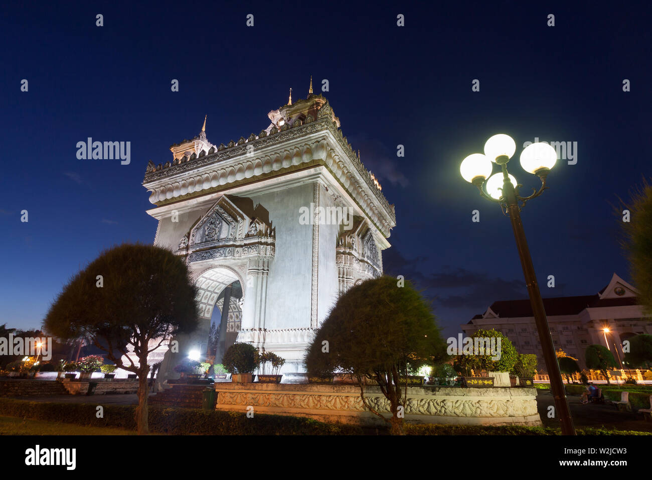 Patuxai, ein Denkmal, in Vientiane, Laos Stockfoto