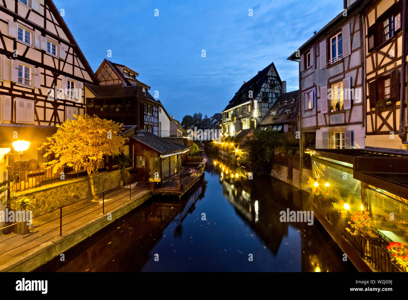 Das kleine Venedig in der elsässischen Stadt Colmar, Haut-Rhin, Grand Est, Frankreich, Europa. Stockfoto