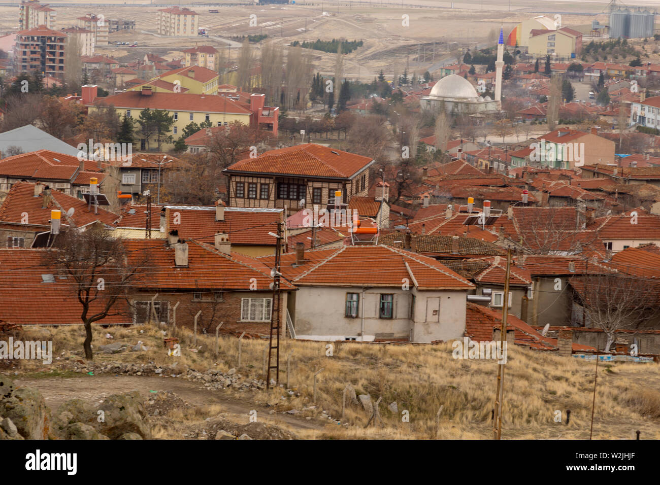 Eskisehir/TÜRKEI - Februar 16.2014 Sivrihisar ist eine große Stadt mit engen Gassen und alten türkischen Häusern. Stockfoto