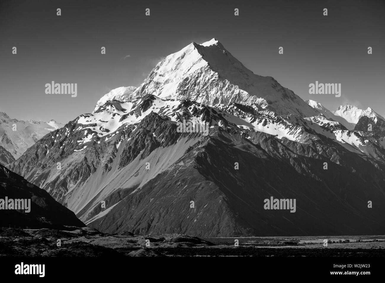 Mt. Cook (Aoraki), Mount Cook National Park, South Island, Neuseeland Stockfoto