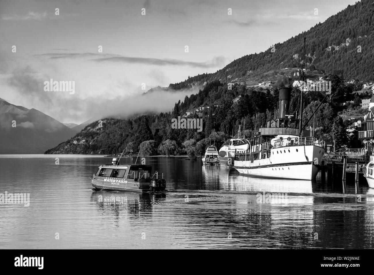Lake Wakatipu und Queenstown, Otago, Südinsel, Neuseeland Stockfoto