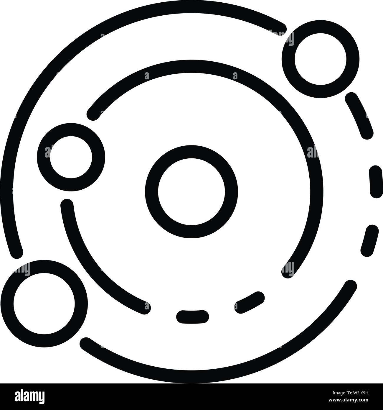 Modell der Planetenbewegung Symbol, outline Style Stock Vektor