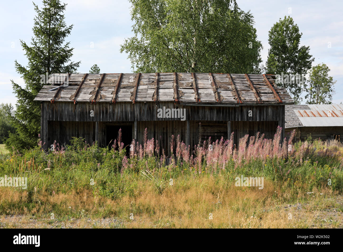 Verlassenen Gehöft in Ylöjärvi, Finnland Stockfoto