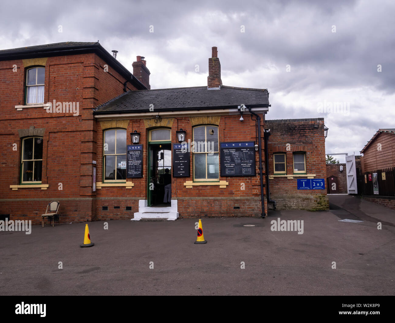North Weald Station auf der Epping und Ongar Eisenbahn Stockfoto