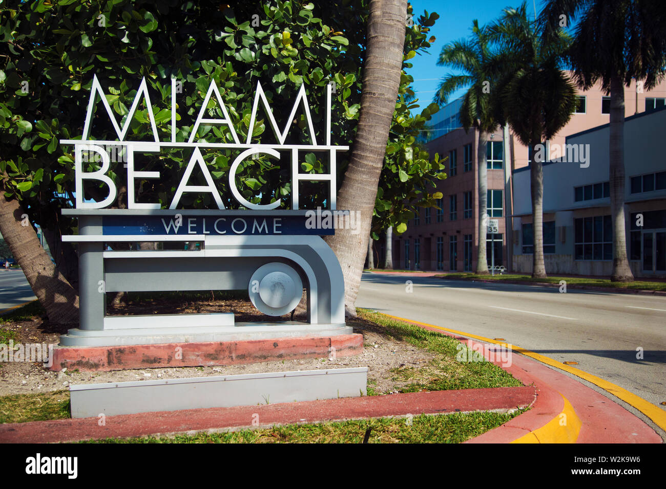 Miami Beach anmelden Stockfoto