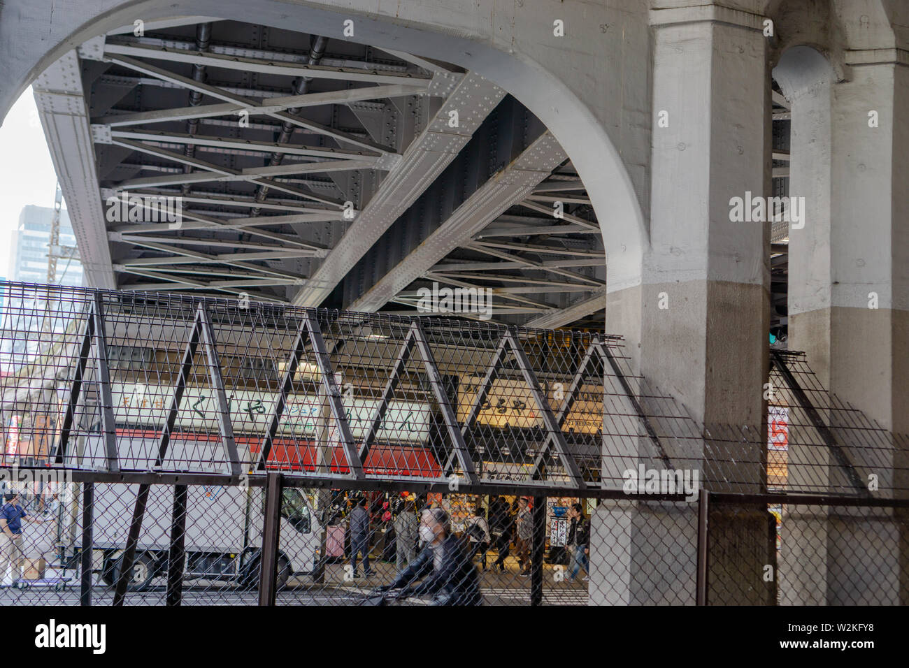 Besetzt Ueno Bereich ist sehr beliebt, nicht nur für den schönen Park, sondern auch für leckere erschwingliches Essen & tolle Architektur. Stockfoto