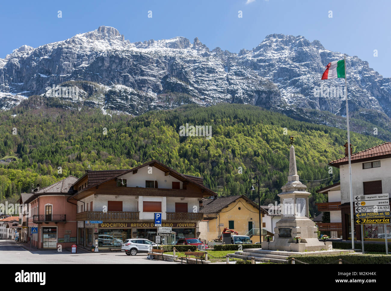 Cencenighe Agordino, Dolomiten, Italien Stockfoto