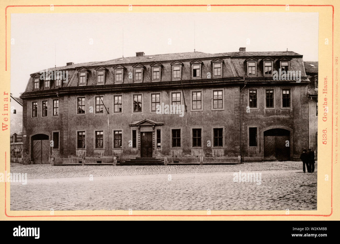 Europa, Deutschland, Thüringen, Weimar, Goethe-Haus, herausgegeben vom Verlag Römmler & Jonas, K.S. Hof-Photogr. , Dresden, 1892. / Europa, Deutsch Stockfoto