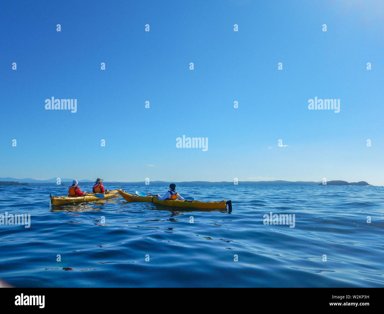 Kajak Tour im Winter, Batemans Bay, NSW, Australien Stockfoto