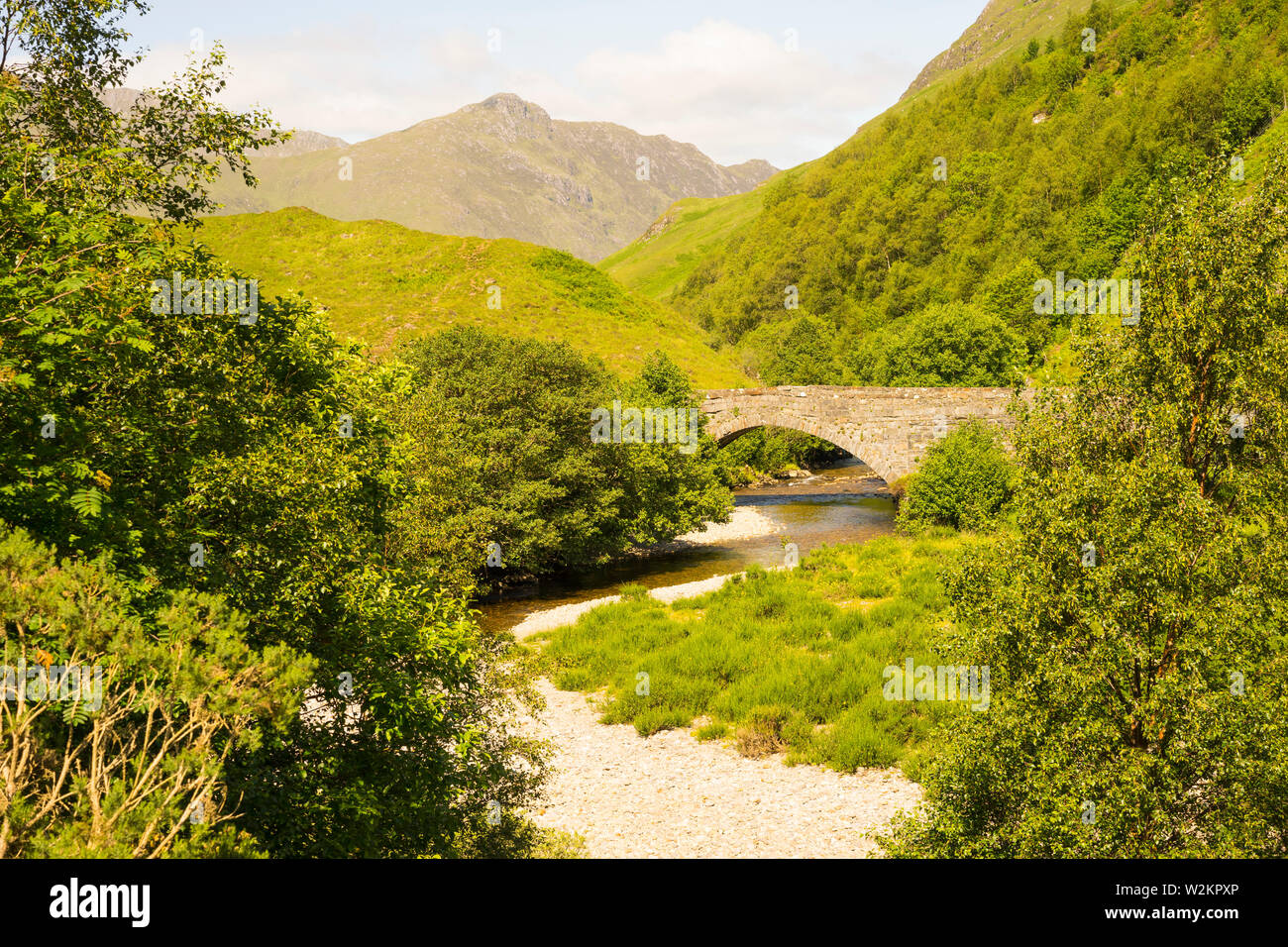 Glen Shiel, Northwest Highlands, Schottland, Großbritannien. Stockfoto