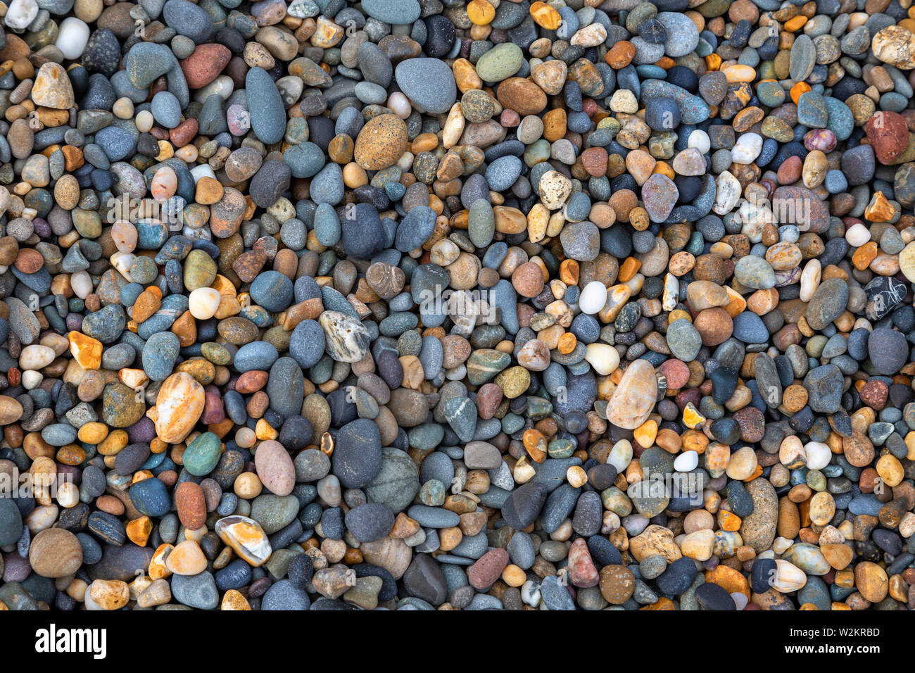 Kleiner Strand Kieselsteine Stockfoto