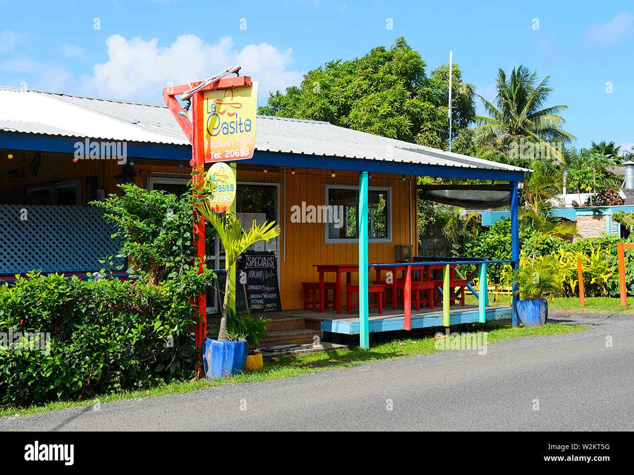 La Casita mexikanische Restaurant, Muri, Rarotonga, Cook Inseln, Polynesien Stockfoto