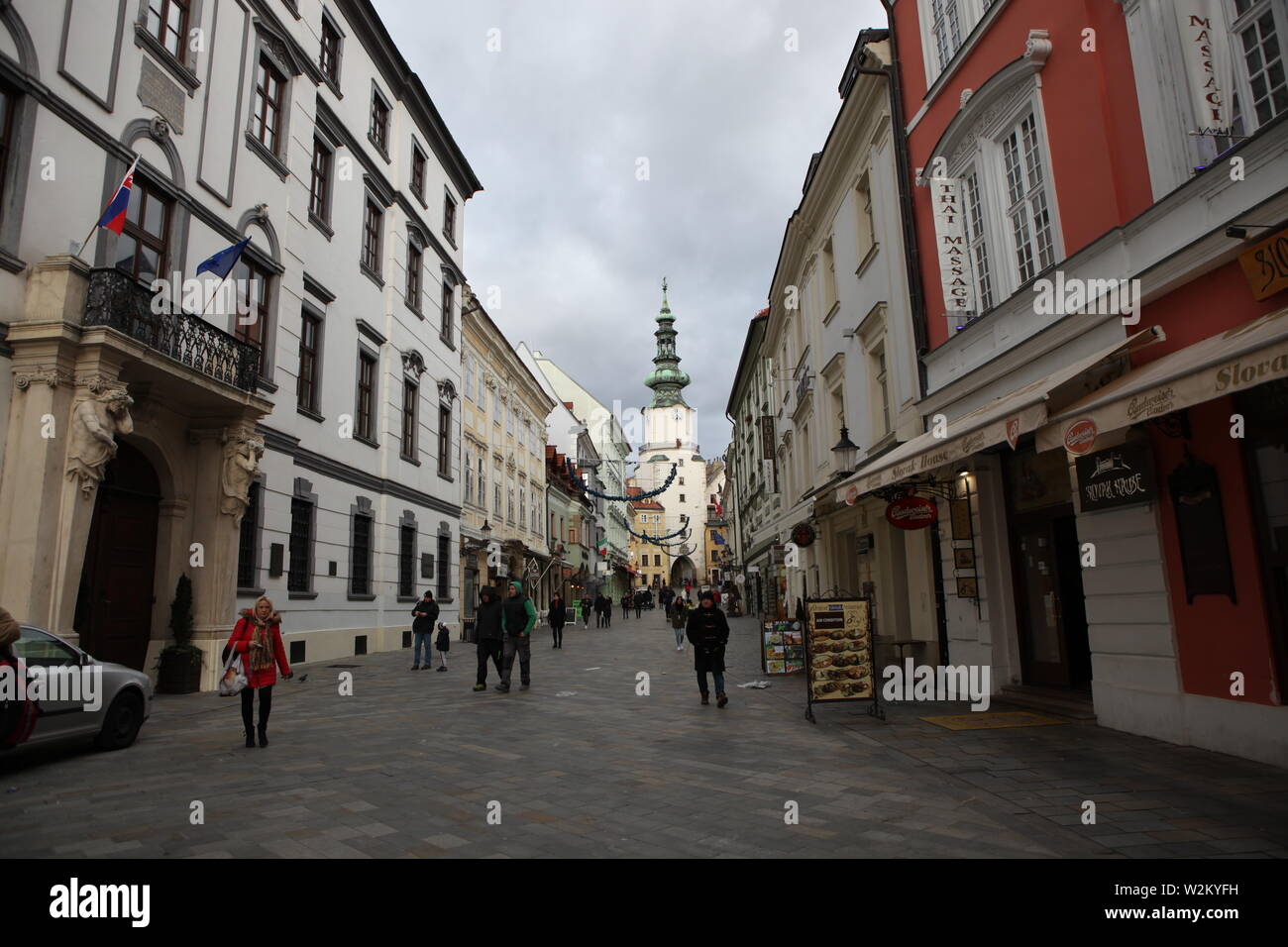 Historisches Stadtzentrum Europas. Mitteleuropa. Stockfoto