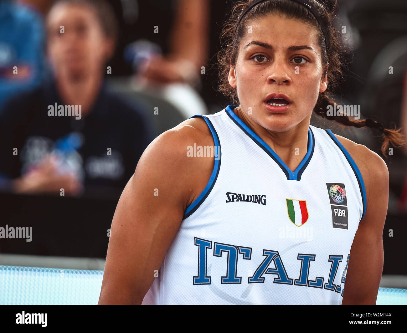 Amsterdam, Niederlande, 19. Juni 2019: Portrait des italienischen Spieler Raelin Marie d'Alie während der Basketball 3x3 Wm 2019 in Amsterdam Stockfoto