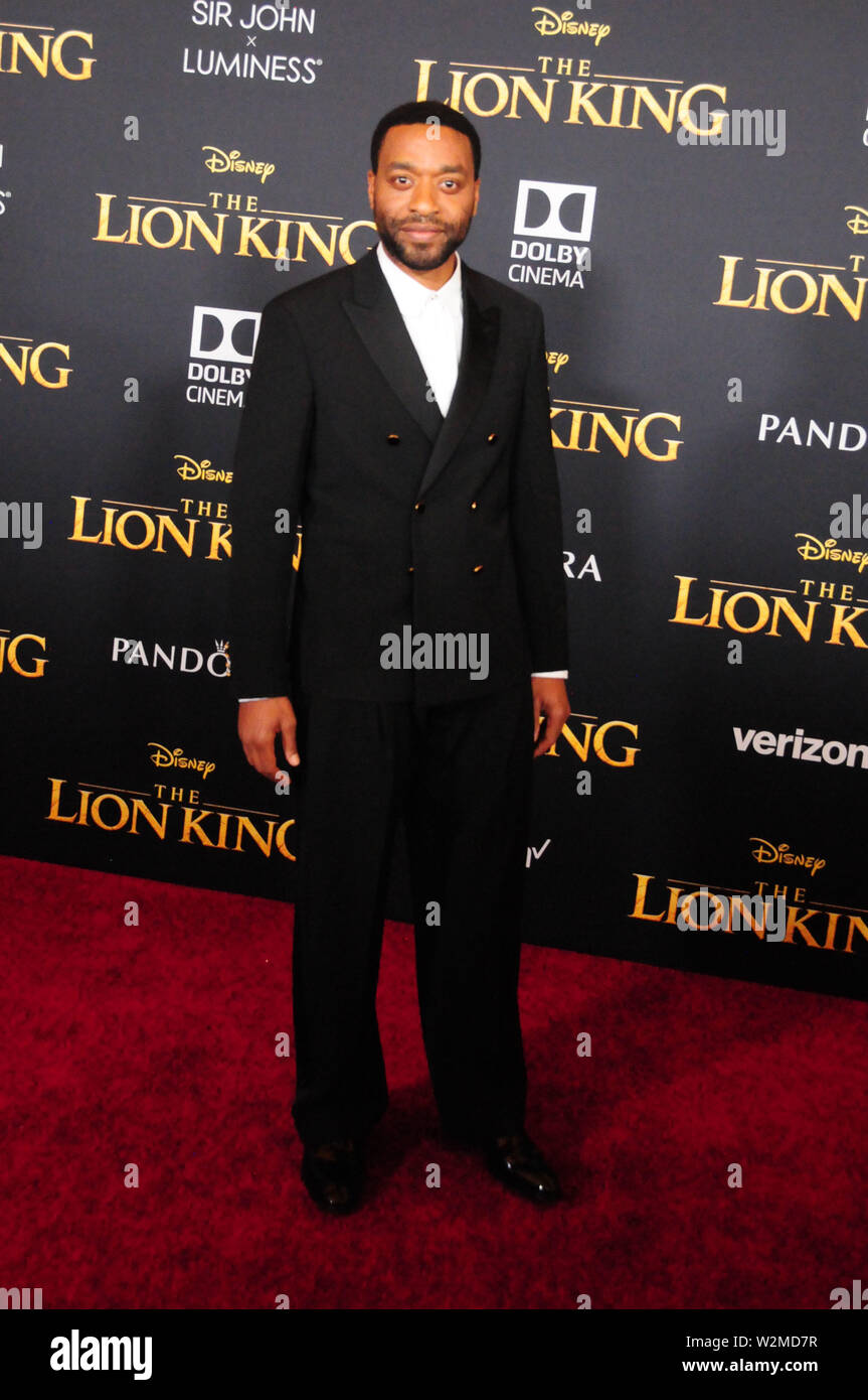 Hollywood, Kalifornien, USA, 9. Juli 2019 Darsteller Chiwetel Ejiofor besucht die Weltpremiere von Disney's "Der König der Löwen" am 9. Juli 2019 bei Dolby Theater in Hollywood, Kalifornien, USA. Foto von Barry King/Alamy leben Nachrichten Stockfoto