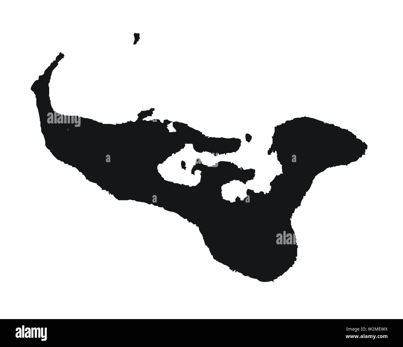 Tonga schwarze Karte silhouette Umrisse isoliert Silhouette auf weißem Hintergrund Stock Vektor