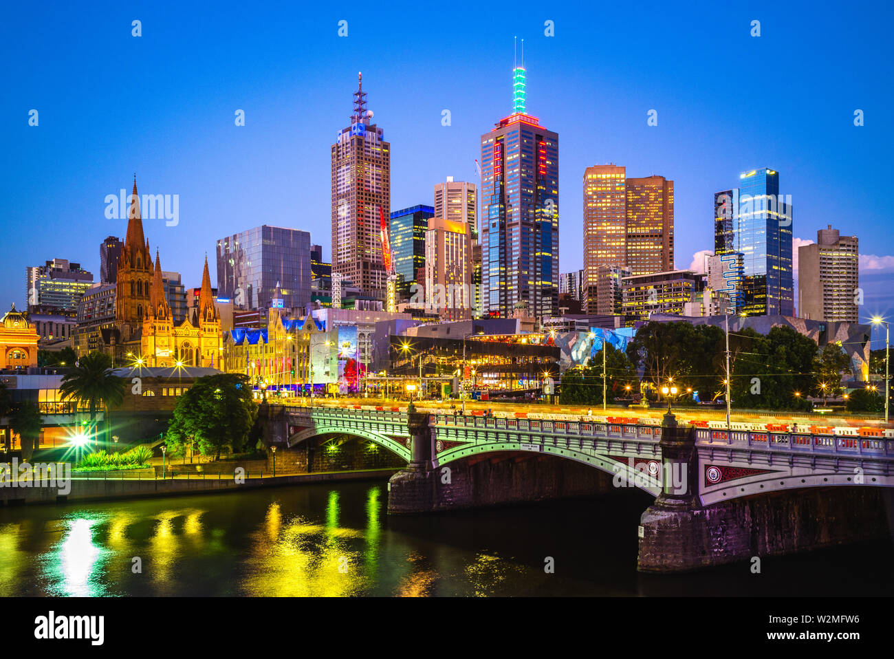 Melbourne City Business District (CBD), Australien Stockfoto