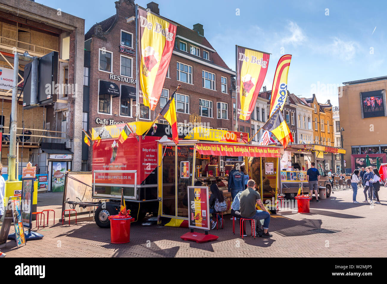 Gutes Essen in Groningen Stockfoto