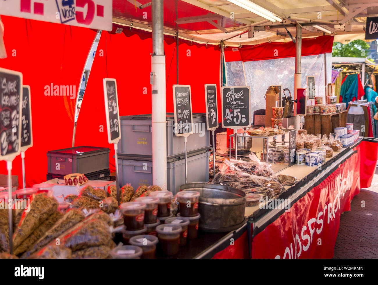 Schöner Markt in Groningen Stockfoto