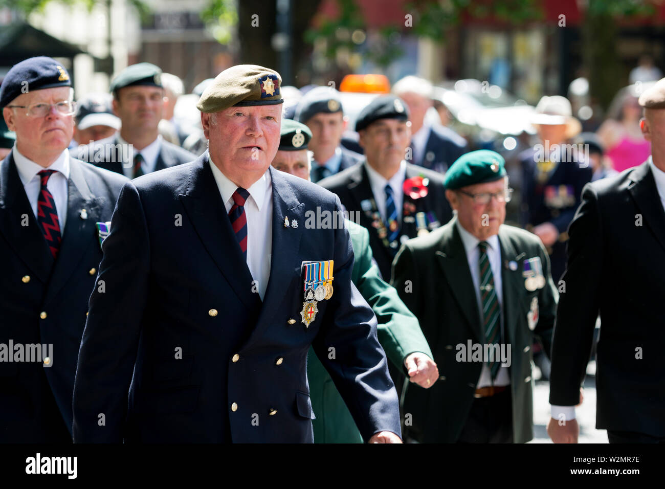 Veteranen in den Streitkräften Day Parade, Banbury, Großbritannien Stockfoto