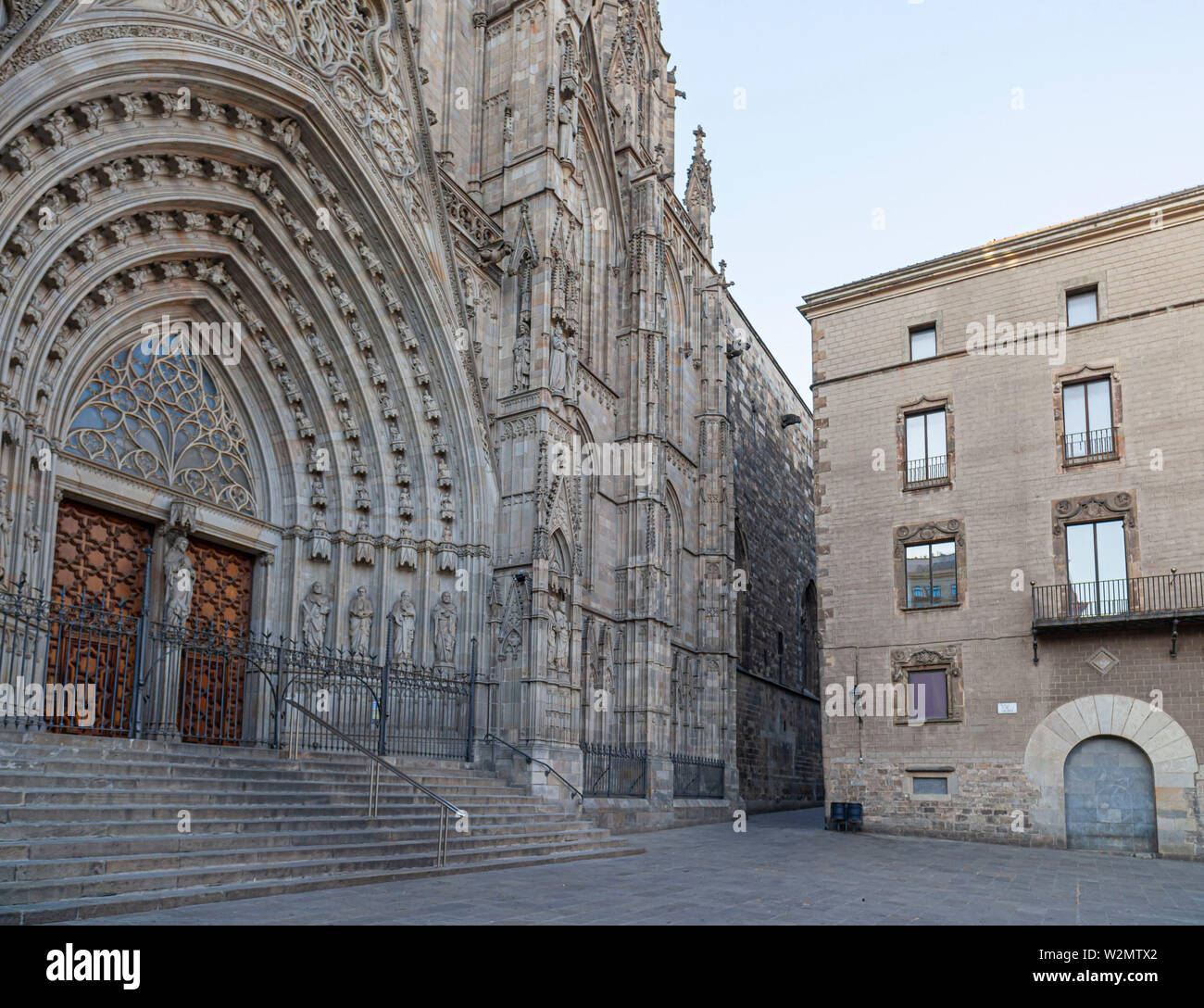 Kathedrale von Barcelona, Spanien. Das gotische Viertel. Stockfoto