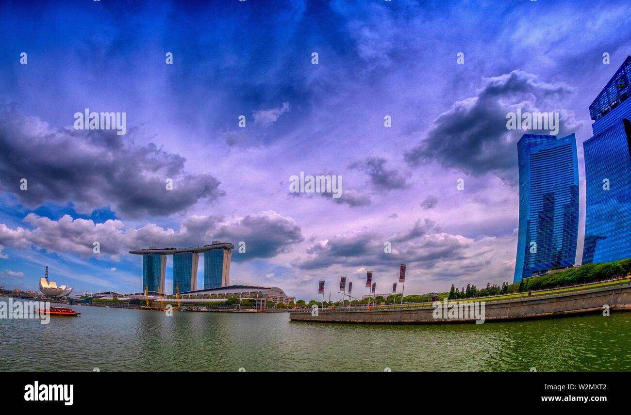 Singapur, Marina Bay. Stockfoto
