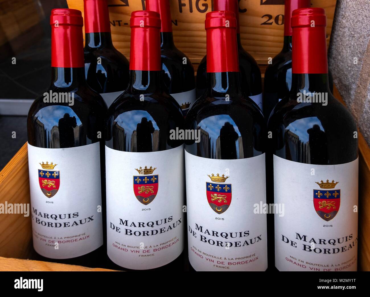 France-Foord und trinken - die Bordeaux Weine.. Stockfoto