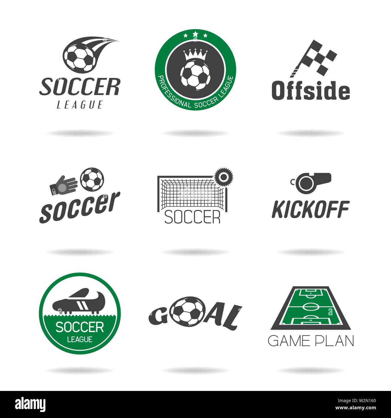 Fußball-Icon-set Stock Vektor