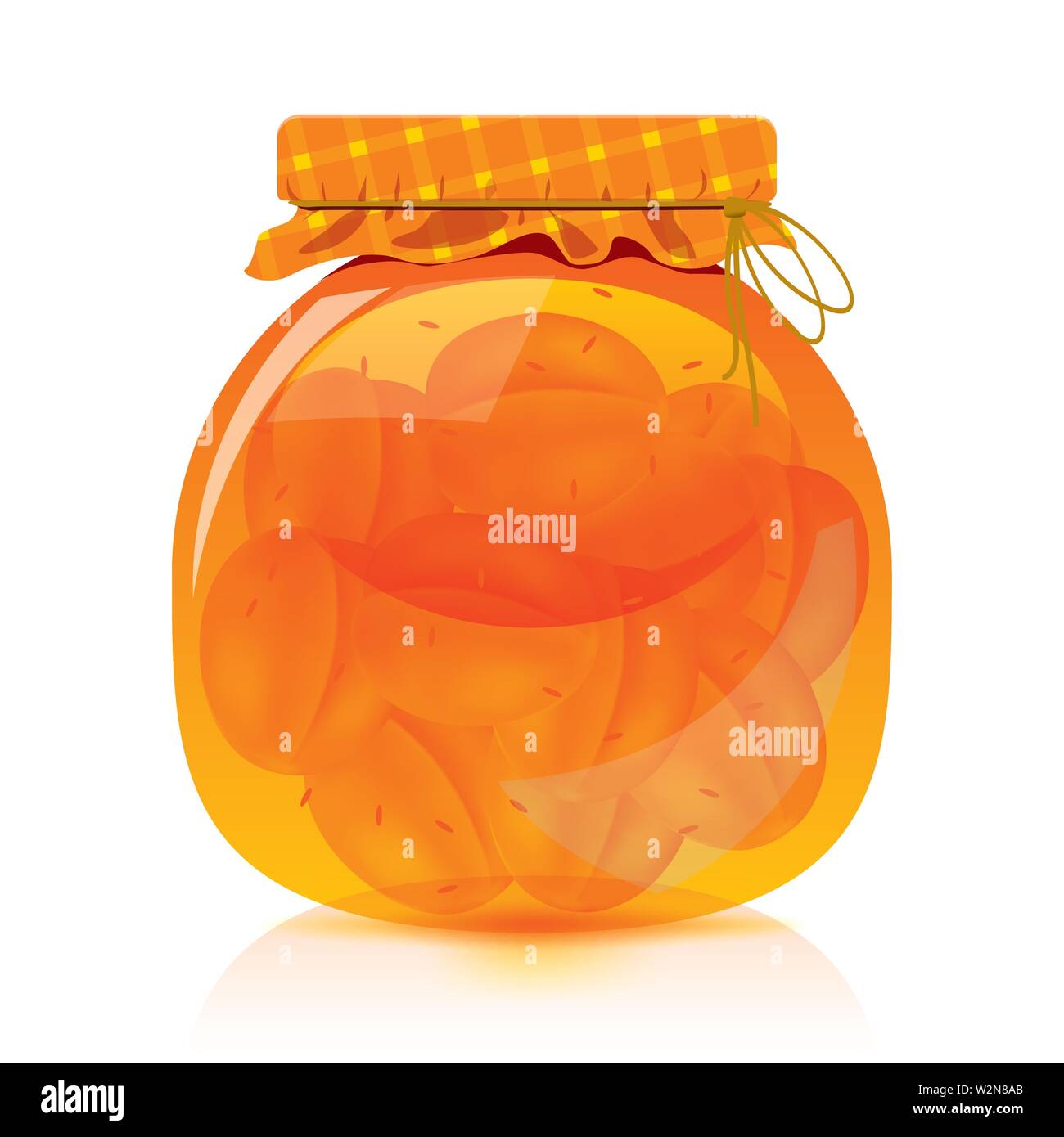 Apricot jam Jar Stock Vektor