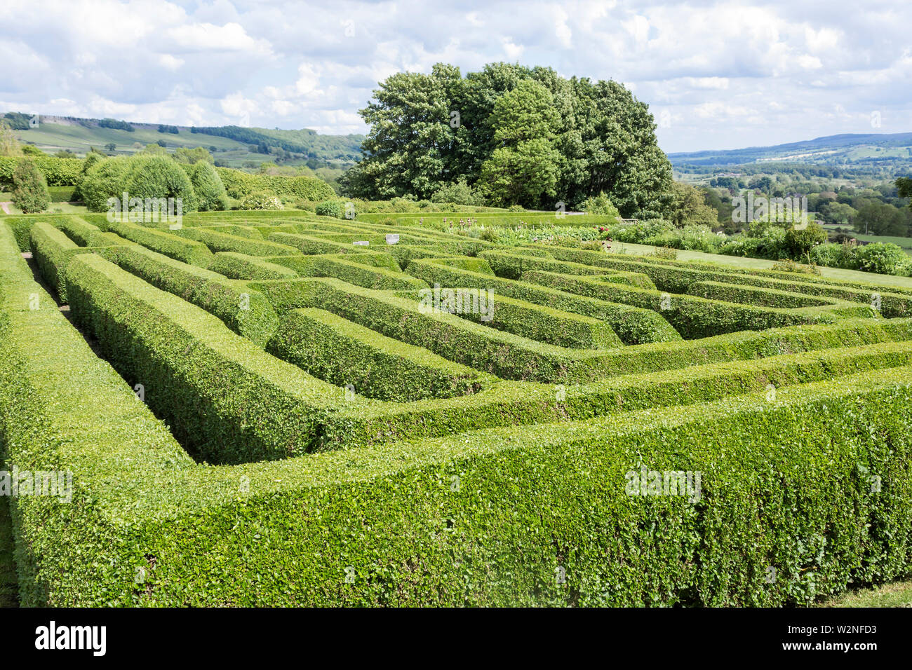 Bolton Castle, Wensleydale, Yorkshire, England. Das Labyrinth. Maria, Königin der Schotten war Häftling in Bolton für sechs Monate im Jahr 1568 statt. Stockfoto