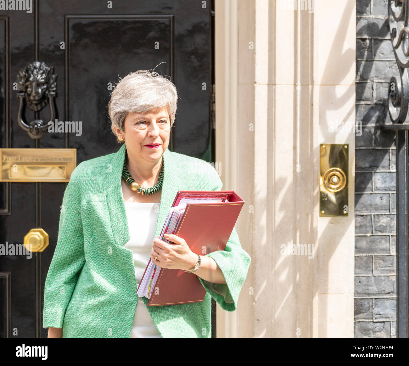 London, 10. Juli 2019, Theresa May MP PC, Premierminister Blätter 10 Downing Street, London Credit Ian Davidson/Alamy leben Nachrichten Stockfoto