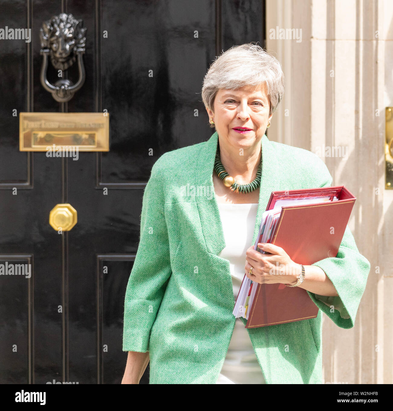 London, 10. Juli 2019, Theresa May MP PC, Premierminister Blätter 10 Downing Street, London Credit Ian Davidson/Alamy leben Nachrichten Stockfoto