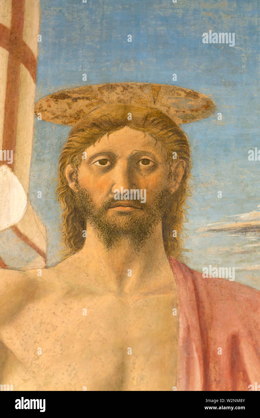 Die Auferstehung, Detail, Piero della Francesca, 1460, Museo Civico, Sansepolcro, Toskana, Italien, Europa Stockfoto