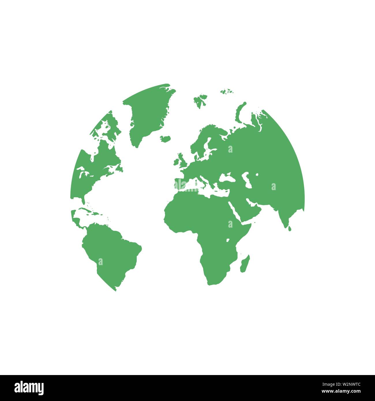 Globus Erde Silhouette Hintergrund Karte. Vector EPS 10. Stock Vektor