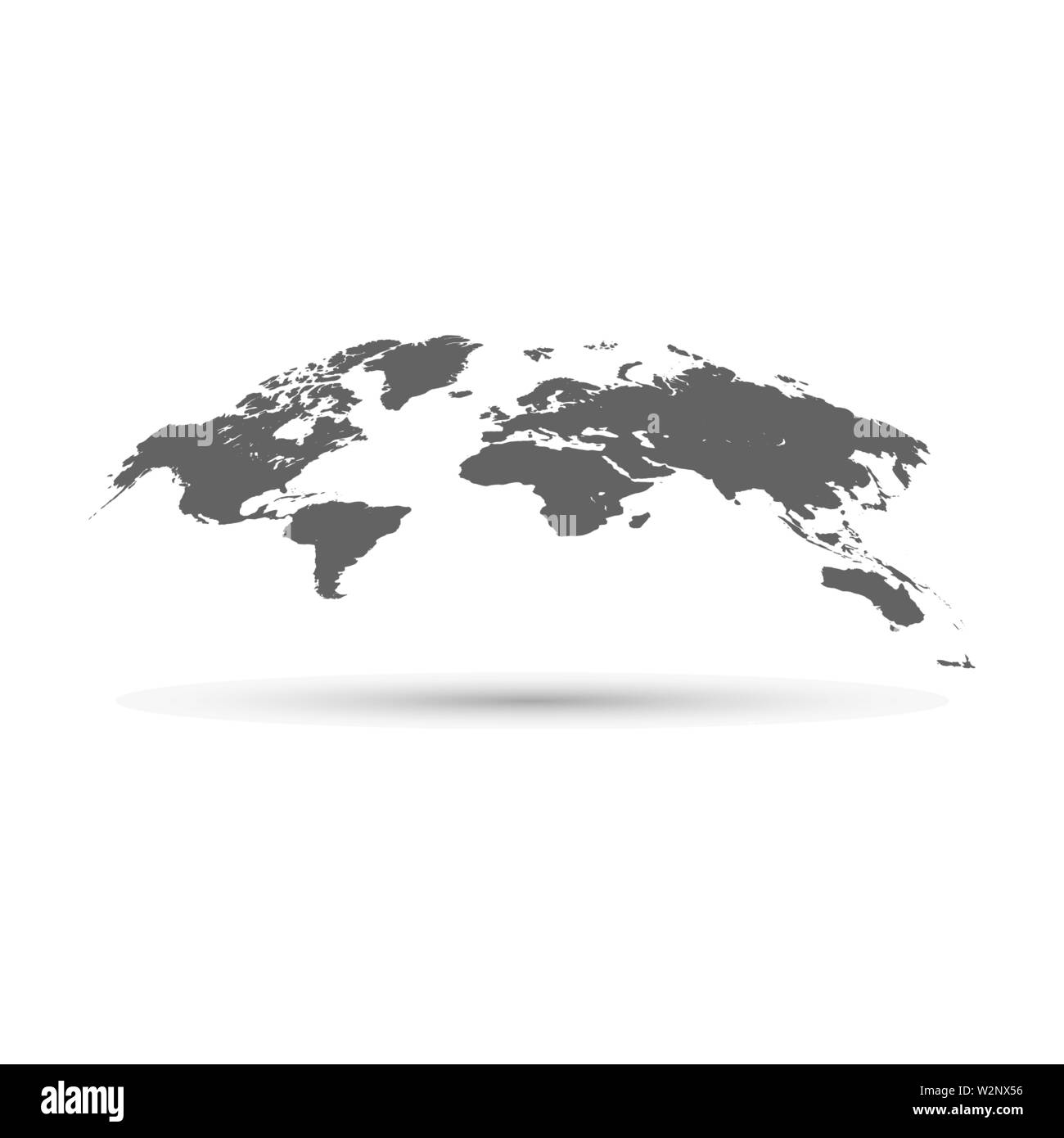 Welt Karte Globus mit Schatten. Vector Illustration Stock Vektor
