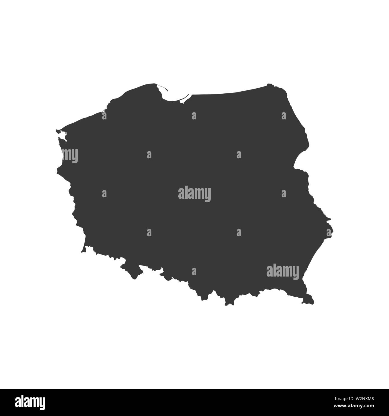 Polen Karte Zeichen Hintergrund. Vector EPS 10 Abbildung Stock Vektor
